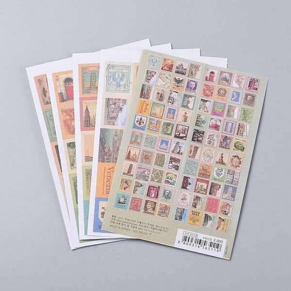 Postage Stamp Shape DIY Paper Label Paster Picture Stickers