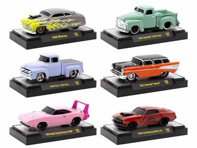 Ground Pounders 6 Cars Set Release 28 IN DISPLAY CASES Limited Edition 1/64 Diecast Model Cars by M2 Machines