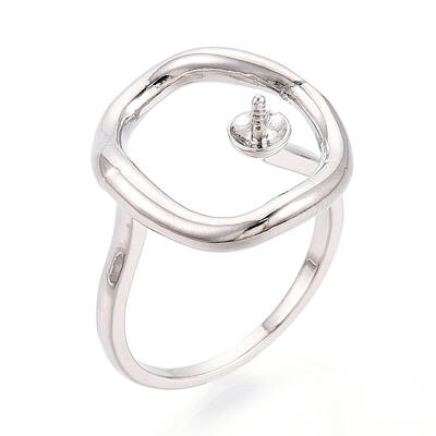 Oval Brass Cup Peg Ring Settings