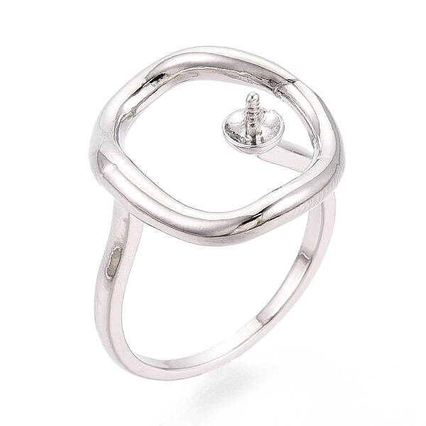 Oval Brass Cup Peg Ring Settings