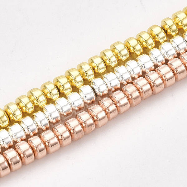 Electroplate Non-magnetic Synthetic Hematite Beads Strands