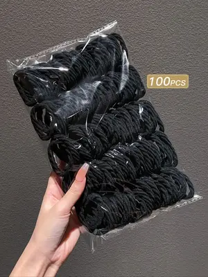 Solid Color Hair Tie, High Stretch Hair Tie, Casual Simple Hair Accessories for Women & Girls, Minimalist Headwear Suitable f...