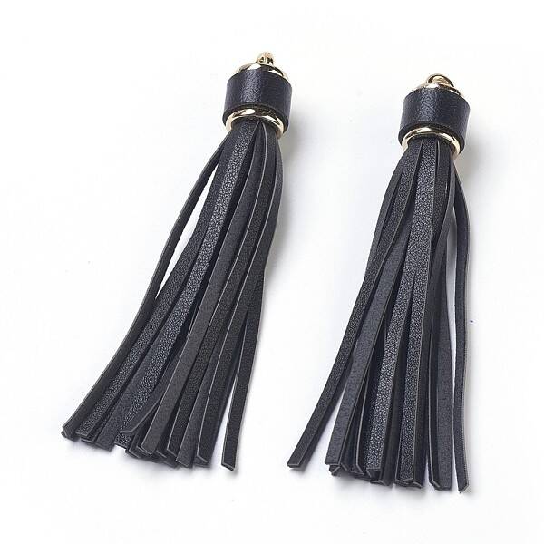 PU Leather Cord Tassel Big Pendants