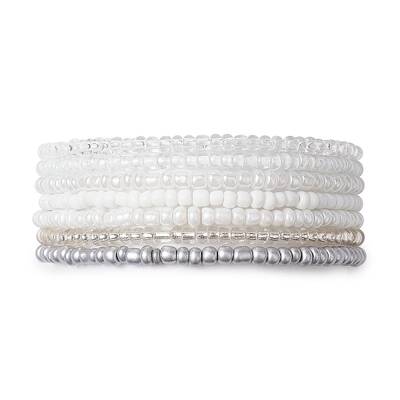 7Pcs 7 Styles Galss Stretch Bracelets