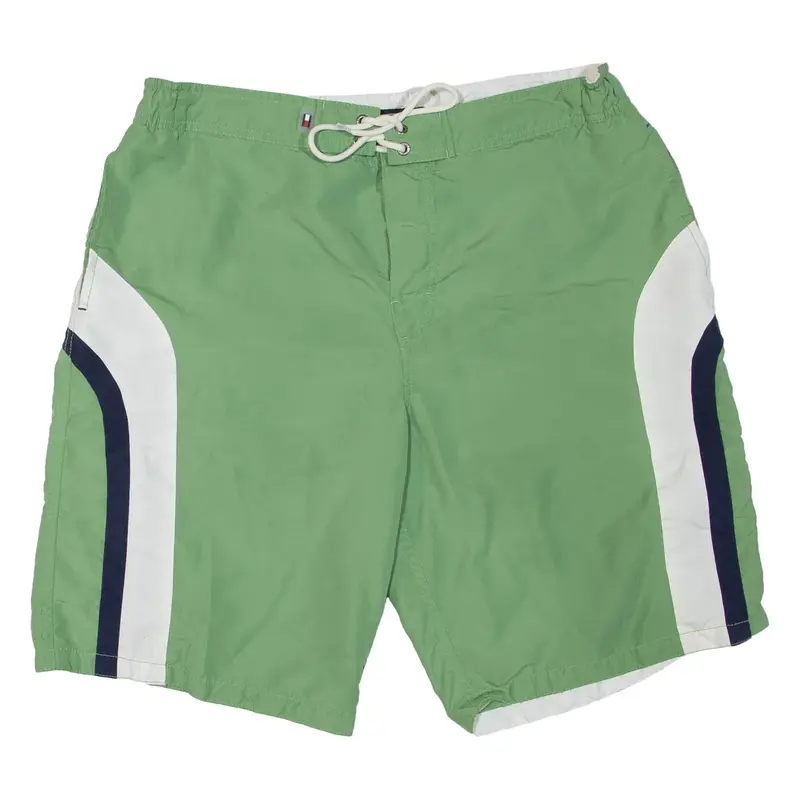TOMMY HILFIGER Mens Casual Shorts Green L W34