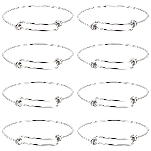 10Pcs Adjustable 304 Stainless Steel Bangles Making