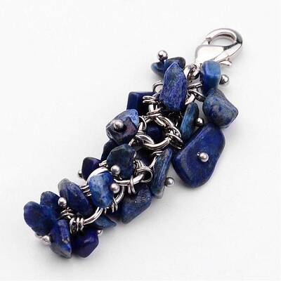 Natural Chip Lapis Lazuli Pendant Decorations