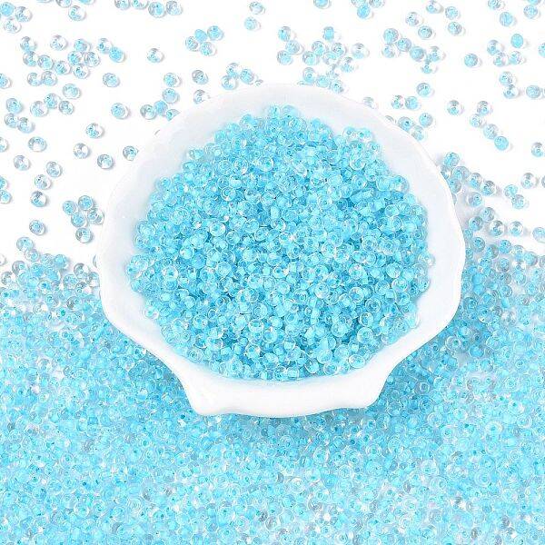 6/0 Inside Colours Transparent Glass Seed Beads