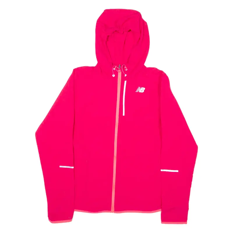 NEW BALANCE Womens Shell Jacket Pink Hooded S