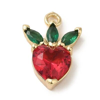 Brass Micro Pave Colorful Cubic Zirconia Pendants