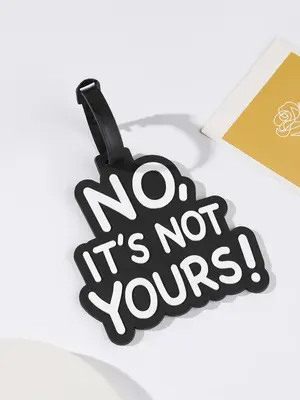 Minimalist Creative Cute Slogan Graphic Hanging Luggage Tag, Letter Shaped Luggage Tag, Anti-lost Bag Tag for Travel, Bag Cha...