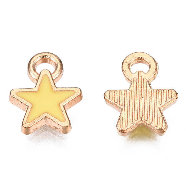 Alloy Enamel Star Charms
