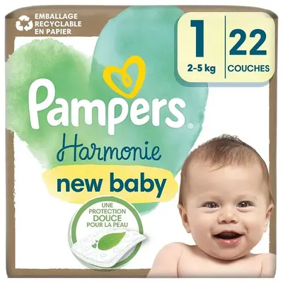 Pampers Harmonie Layers Size 1 from 2 to 5Kg x22