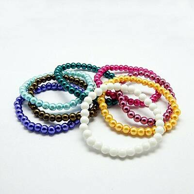 Stretchy Glass Pearl Bracelets