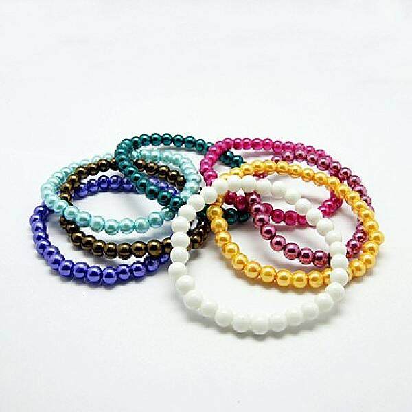 Stretchy Glass Pearl Bracelets