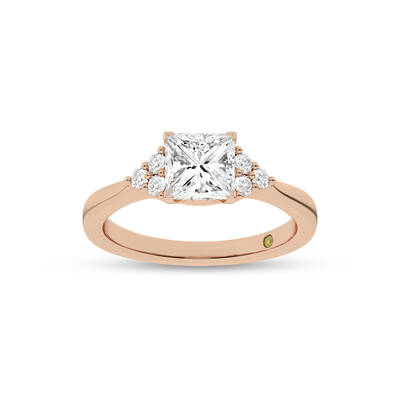 Eldra Illusion Trilliant Princess Cut Lab Grown Diamond Engagement Ring | 14K Rose Gold 2 1/4 CT. TW.