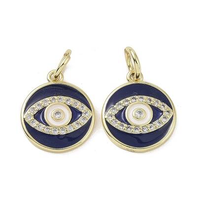Real 18K Gold Plated Brass Micro Pave Cubic Zirconia Pendants