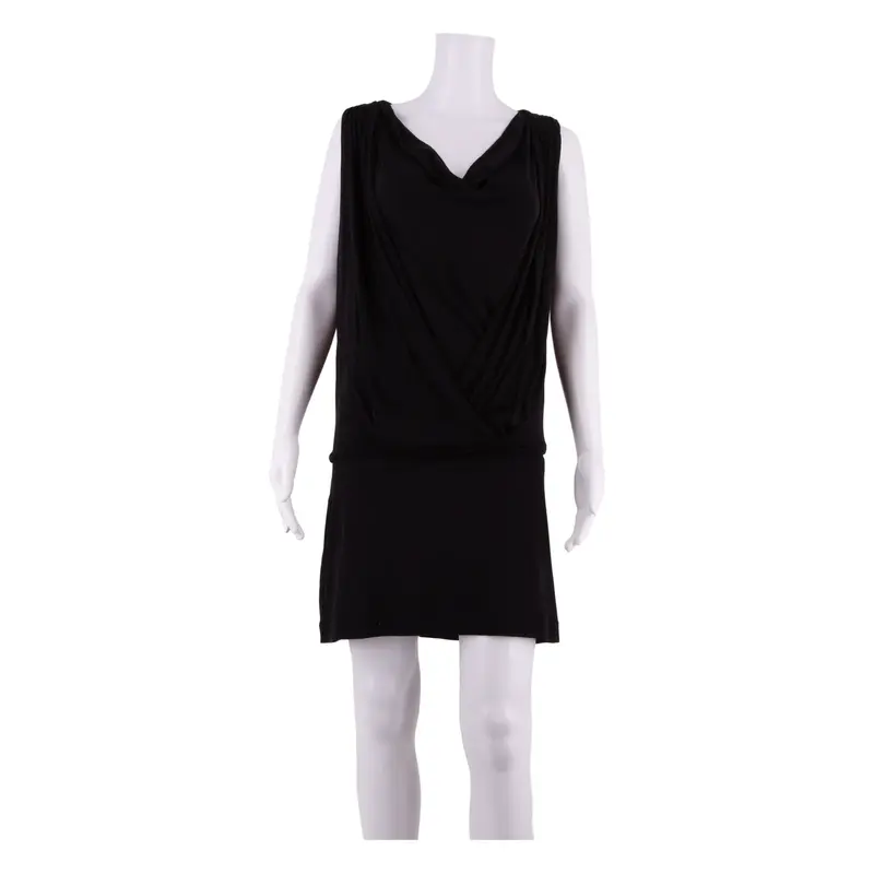 MASSIMO DUTTI Womens Shift Dress Black Sleeveless Knee Length S