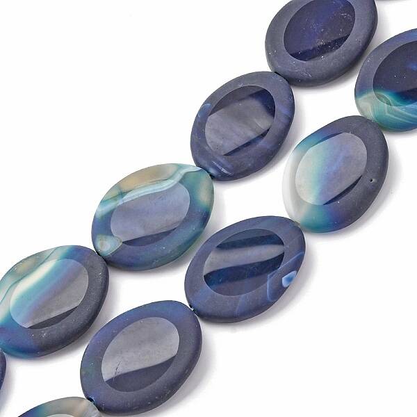 Natural Blue Agate Beads Strands