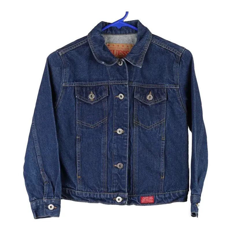 Age 8-10 Guess Denim Jacket - Small Dark Wash Cotton