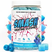 Lab Tested Smash Creatine Gummies, 3 Flavors - Wild Watermelon, Strawberry Slash, Bluerazz Blast, 120 Count, Vegan Friendly, ...