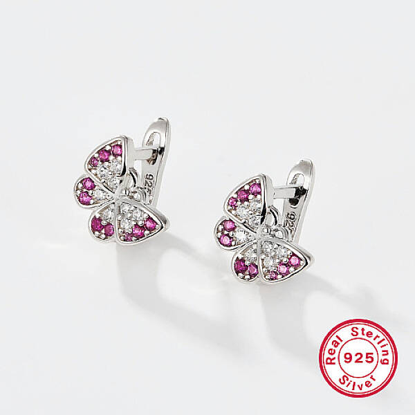 Anti-Tarnish Rhodium Plated Platinum Plated 925 Sterling Silver Hoop Earrings