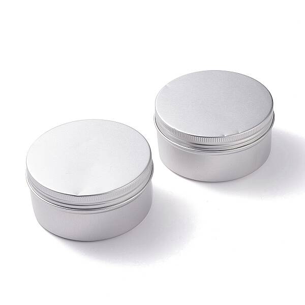 (Defective Closeout Sale Border damaged)Aluminum Screw Cream Jar