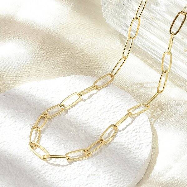 Brass Paperclip Chain Necklaces