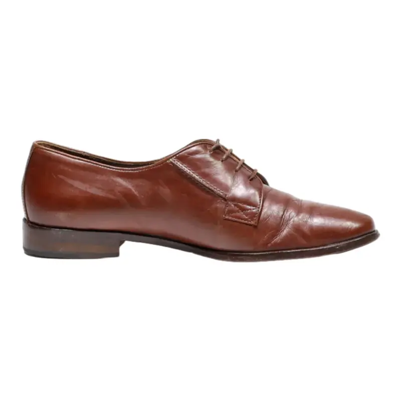 ALFANI Oxford Shoes Brown Leather Mens UK 9.5