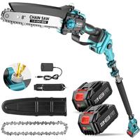 SeeSii 2-IN-1 Cordless Pole Saw & Mini Chainsaw, 8-inch Electric Saw Brushless with 2 * 4.0Ah Battery, 16-Foot MAX, Chain Saw...