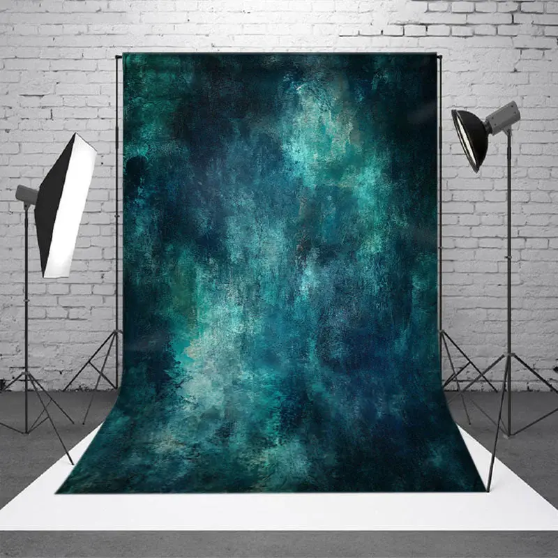 Mystical Blue Green Abstract Artwork Hazy Backdrop - Aperturee