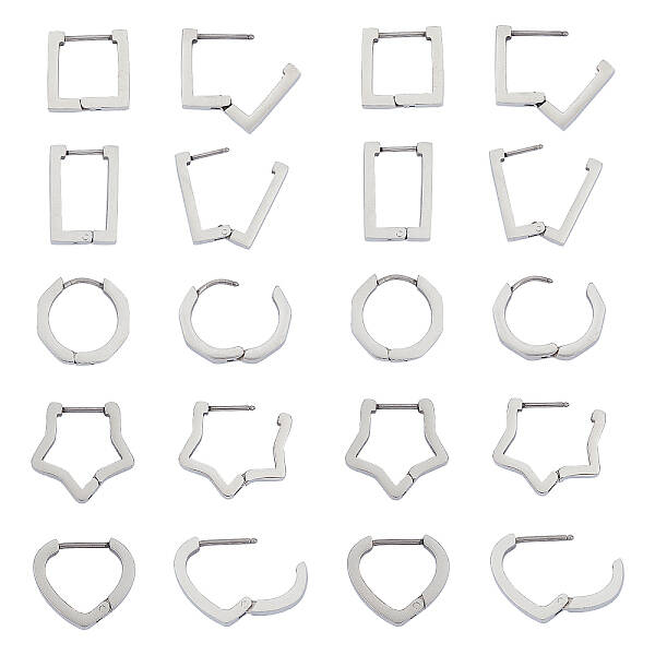 304 Stainless Steel Huggie Hoop Earrings