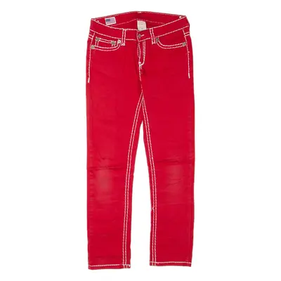 TRUE RELIGION Womens Trousers Red Regular Straight W28 L28