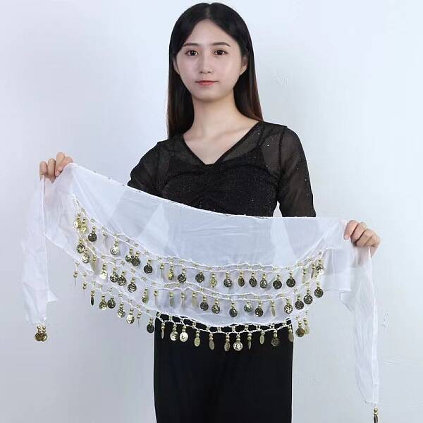 72 Coin Sequins Gauze Belly Dance Waist Belt