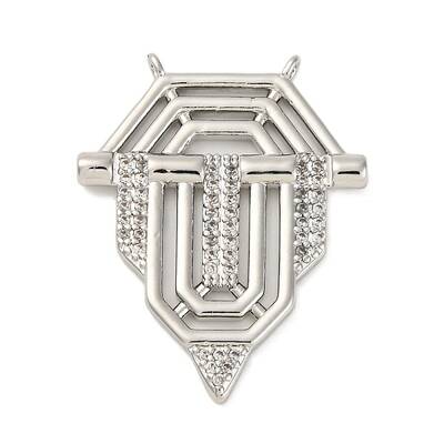 Brass Pendants with Cubic Zirconia