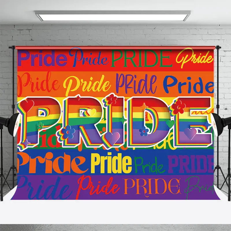 Pride Repeat Colorful Rinbow Strip Dance Backdrop - Aperturee