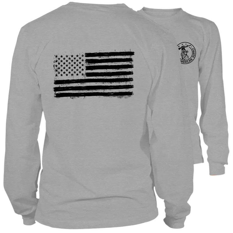 Old Glory- Long Sleeve Heather Gray