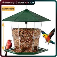 PHANCIR Bird Feeder for Outdoor Hanging 2.2 lbs Capacity with Heavy Duty Water Resistance & Squirrel-Proof Design for Wild Bi...