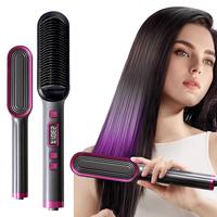 Hair Straightening Comb, 1 Count Adjustable Temperature Hair Straightener, LED Display Hair Styling Tool for Home & Salon Use...