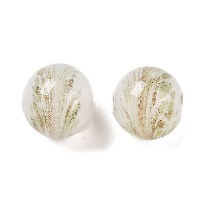 Handmade Gold Sand Lampwork Beads