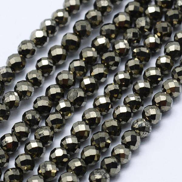 Natural Pyrite Beads Strands