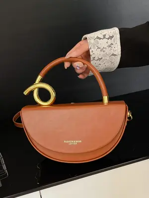 Women's Fashionable Solid Color Handbag, Casual Versatile Crossbody Bag for Daily Commuting, Party, Date, Shopping, High-end ...