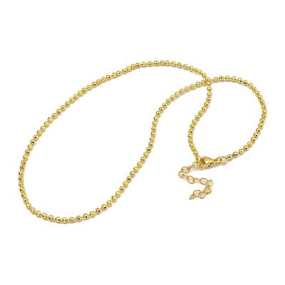 Rack Plating Brass Ball Chain Necklaces for Women