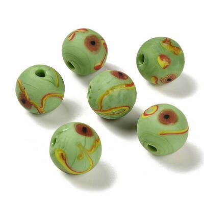 Handmade Frosted Lampwork Beads