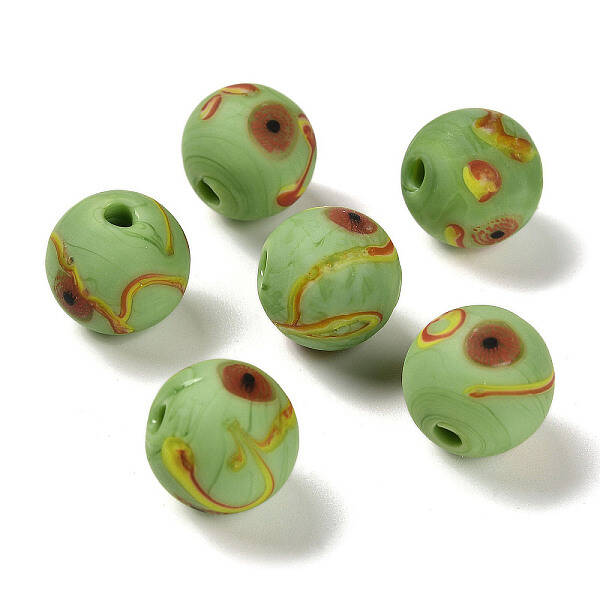Handmade Frosted Lampwork Beads