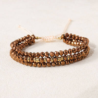 Bohemian Style Glass Beaded Braided Bead Bracelets