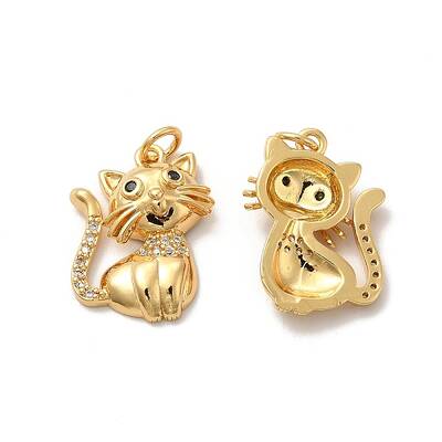 Brass Micro Pave Cubic Zirconia Pendants