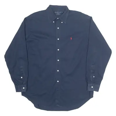RALPH LAUREN Mens Plain Shirt Blue Long Sleeve L