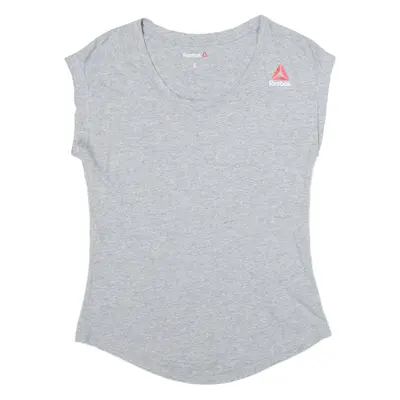 REEBOK Womens T-Shirt Grey S