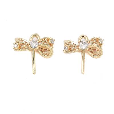 Brass Micro Pave Clear Cubic Zirconia Pendant Bail